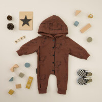 FRENCH TERRY CAROUSEL HORSE TIRAMISU BROWN