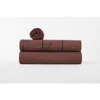 FRENCH TERRY CAROUSEL HORSE TIRAMISU BROWN