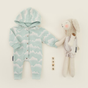 FRENCH TERRY MOUNTAIN RAINS ETHER BLUE