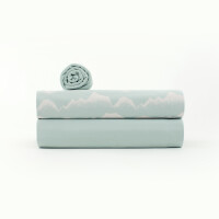 FRENCH TERRY MOUNTAIN RAINS ETHER BLUE