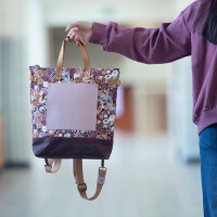 CANVAS GABARDINE TWILL FLOWER WEALTH NOCTURNE PURPLE