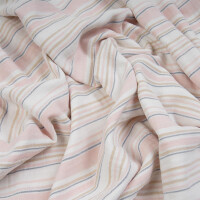 DOUBLE GAUZE YARN DYED STRIPES POWDER