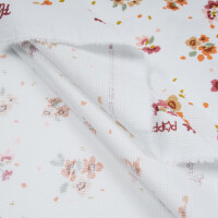 WAFFLE JERSEY FLOWERS WHITE