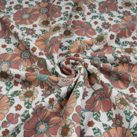 JERSEY RETRO FLOWERS RUST