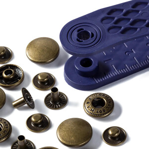 PRYM PRESS FASTENERS ANORAK 15MM messing