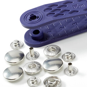 PRYM PRESS FASTENERS ANORAK 15MM silber