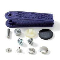 PRYM PRESS FASTENERS ANORAK 15MM silber