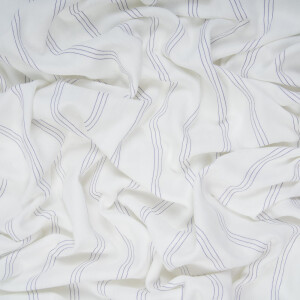 ORGANIC DOUBLE GAUZE THIN STRIPES ECRU