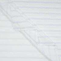 ORGANIC DOUBLE GAUZE THIN STRIPES ECRU