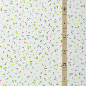 ORGANIC DOUBLE GAUZE SPRINKLE BLOSSOMS ECRU