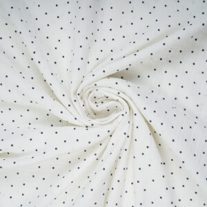 ORGANIC DOUBLE GAUZE DOTS ECRU