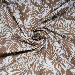 ORGANIC DOUBLE GAUZE PALM LEAVES BROWN
