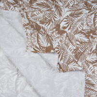 ORGANIC DOUBLE GAUZE PALM LEAVES BROWN