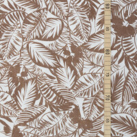 ORGANIC DOUBLE GAUZE PALM LEAVES BROWN