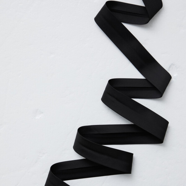 THELMA BIAS TAPE 25mm BLACK