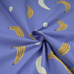 POPLIN CANCARY ISLANDS BANANAS BLUE