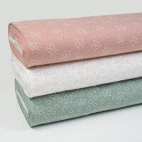 FRENCH TERRY BRUSHED BIRDS OFFWHITE