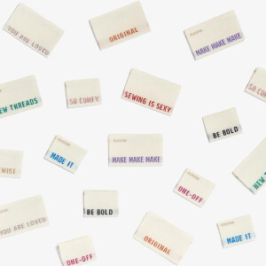 WOVEN LABEL METALLIC MULTI KATM (10 pcs)
