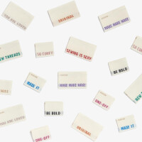 WOVEN LABEL METALLIC MULTI KATM (10 pcs)