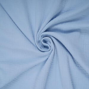 ORGANIC DOUBLE GAUZE BASIC SOFT BLUE