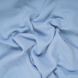 ORGANIC DOUBLE GAUZE BASIC SOFT BLUE