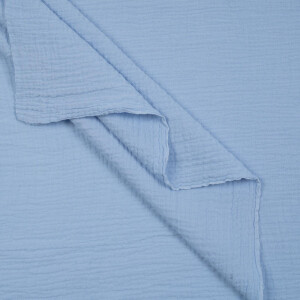 ORGANIC DOUBLE GAUZE BASIC SOFT BLUE