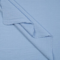 ORGANIC DOUBLE GAUZE BASIC SOFT BLUE