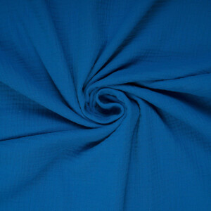 ORGANIC DOUBLE GAUZE BASIC ELECTRIC BLUE