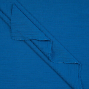 ORGANIC DOUBLE GAUZE BASIC ELECTRIC BLUE