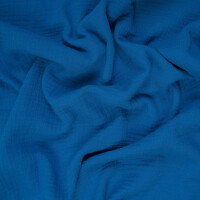 ORGANIC DOUBLE GAUZE BASIC ELECTRIC BLUE