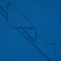 ORGANIC DOUBLE GAUZE BASIC ELECTRIC BLUE