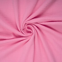 ORGANIC DOUBLE GAUZE BASIC BRIGHT ROSE