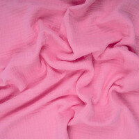 ORGANIC DOUBLE GAUZE BASIC BRIGHT ROSE