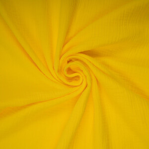 ORGANIC DOUBLE GAUZE BASIC SUNFLOWER YELLOW