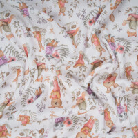 RIB JERSEY RABBIT AND FRIENDS OFFWHITE