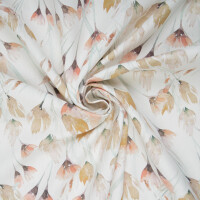 CANVAS AQUARELL FLOWERS CREAM