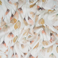 CANVAS AQUARELL FLOWERS CREAM