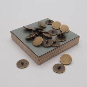 METALL BUTTON ANTIQUE BRASS 20 mm