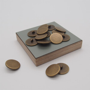 METALL BUTTON ANTIQUE BRASS 25 mm