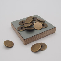 METALL BUTTON ANTIQUE BRASS 25 mm