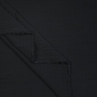 DOUBLE GAUZE LINEN OPTIC SOLID BLACK