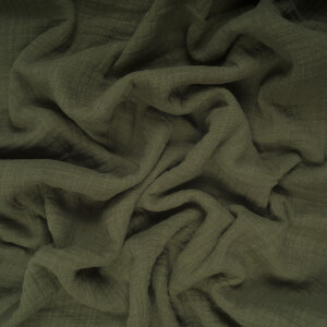 DOUBLE GAUZE LINEN OPTIC SOLID KHAKI
