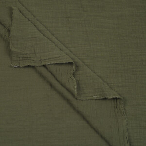 DOUBLE GAUZE LINEN OPTIC SOLID KHAKI
