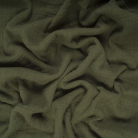 DOUBLE GAUZE LINEN OPTIC SOLID KHAKI