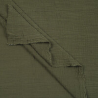 DOUBLE GAUZE LINEN OPTIC SOLID KHAKI