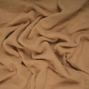 DOUBLE GAUZE LINEN OPTIC SOLID TOFFEE