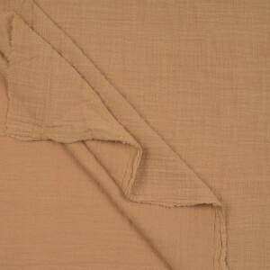 DOUBLE GAUZE LINEN OPTIC SOLID TOFFEE