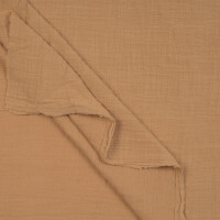 DOUBLE GAUZE LINEN OPTIC SOLID TOFFEE