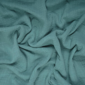 DOUBLE GAUZE LINEN OPTIC SOLID LIGHT TEAL