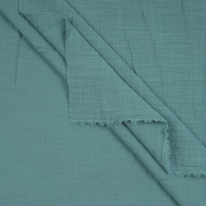 DOUBLE GAUZE LINEN OPTIC SOLID LIGHT TEAL